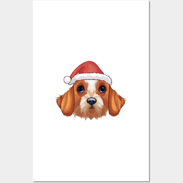 Funny Christmas Dog Wall Art by TheMegaStore